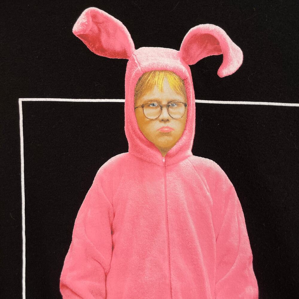 A Christmas Story Ralphie Pink Bunny Suit Merry Christmas Graphic Sweatshirt L